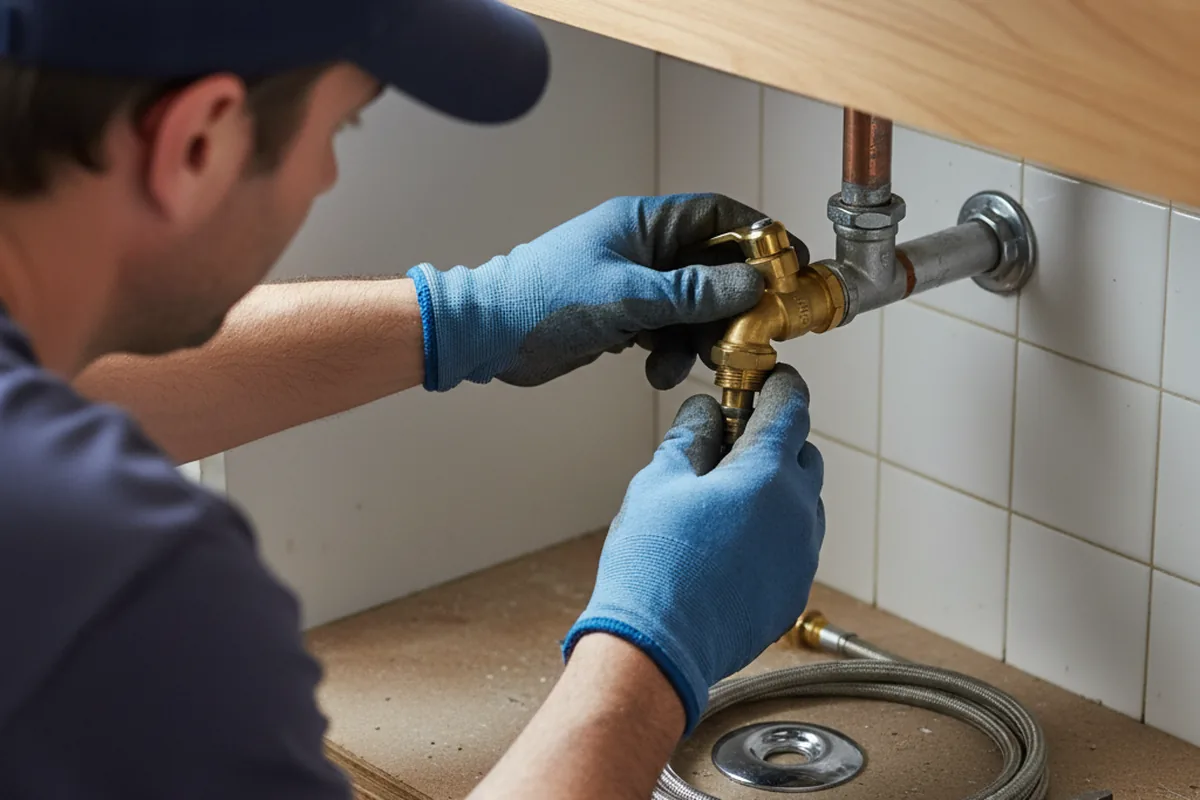 Shutoff valve and fitting work during Emergency Plumbing in Lockport